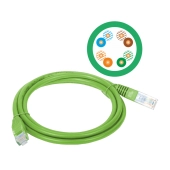 Patchcord RJ45 UTP kat.5e PVC 3m zielony ALANTEC