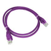 Patchcord RJ45 UTP kat.6A LSOH fioletowy 0,5m  ALANTEC