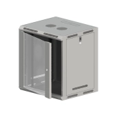 Szafa wisząca 19" 15U 600x600, drzwi szklane,szara, ALANTEC