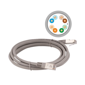 Patchcord RJ45 F/UTP kat.5e PVC 3m szary ALANTEC