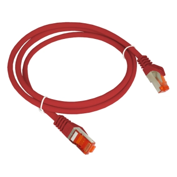 Patchcord RJ45 S/FTP kat.6A LSOH 0.25m czerwony ALANTEC
