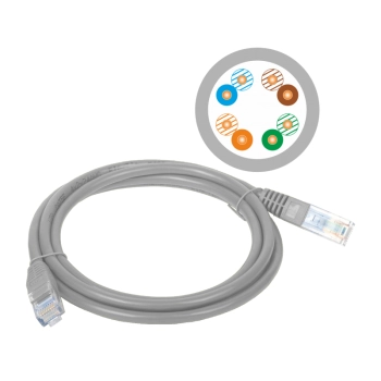 Patchcord RJ45 UTP kat.5e PVC 0.5m szary ALANTEC