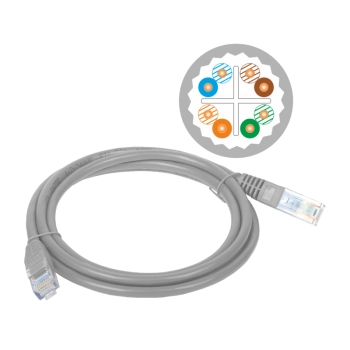 Patchcord RJ45 UTP kat.6A LSOH 7m szary ALANTEC