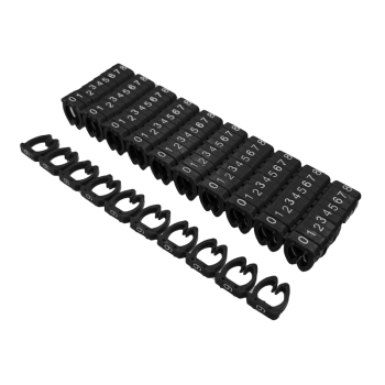 Oznaczniki kabli 0-9 na kable o śr. 6-7mm czarne ALANTEC