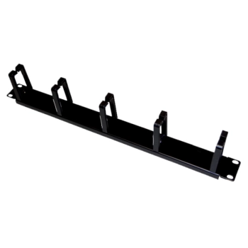 Organizator kabli 1U 19" 5 plastikowych uchwytów, czarny ALANTEC