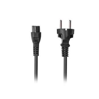 KABEL ZASILAJĄCY LAPTOP (MIKI) CEE 7/7->IEC 320 C5 1.8M VDE PROSTY CZARNY LANBERG-100858