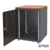 Biurowa szafa teleinformatyczna SJB 18U 600x800 w kolorze czarnym bez blatu ZPAS