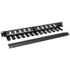 Organizer kabli 19" grzebieniowy 1U  metalowy czarny ZPAS