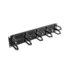 ORGANIZER KABLI 19" 2U Z 10 UCHWYTAMI PANEL SZCZOTKOWANY TYP B CZARNY LANBERG AK-1204-B