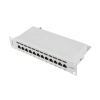 PATCH PANEL 12 PORT 1U 10" KAT.5E FTP EKRANOWANY SZARY LANBERG