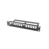PATCH PANEL PUSTY 12 PORT 1U 10" Z ORGANIZEREM DO MODUŁÓW KEYSTONE CZARNY LANBERG