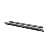 PATCH PANEL 24 PORT 0.5U 19" KAT.5E UTP CZARNY LANBERG