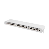 PATCH PANEL 24 PORT 1U 19" KAT.6A FTP EKRANOWANY SZARY LANBERG