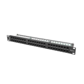 PATCH PANEL 48 PORT 1U 19" KAT.6 UTP CZARNY LANBERG