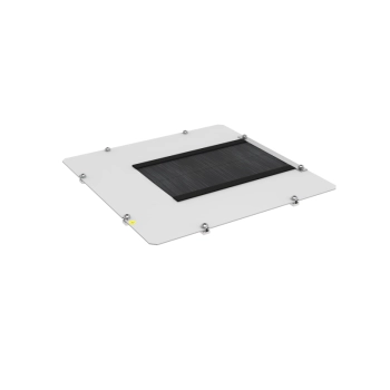 Zaślepka z przepustem szczotkowym typu A (do otworu 380x380 mm) - szara ZPAS