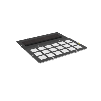 Zaślepka z włókniną i przepustem szczotkowym typu A (do otworu 380x380 mm) - czarna ZPAS