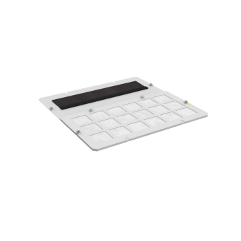 Zaślepka z włókniną i przepustem szczotkowym typu A (do otworu 380x380 mm) - szara ZPAS-104256