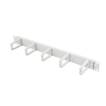 ORGANIZER KABLI 19" 1U Z 5 PLASTIKOWYMI UCHWYTAMI TYP B SZARY LANBERG