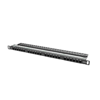 PATCH PANEL 24 PORT 0.5U 19" KAT.5E UTP CZARNY LANBERG