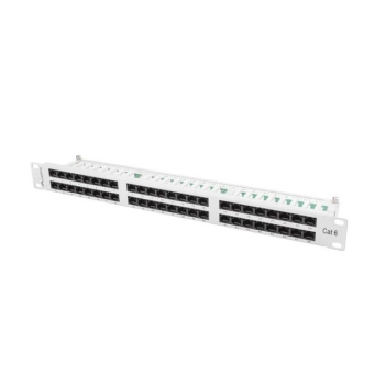 PATCH PANEL 48 PORT 1U 19" KAT.6 UTP SZARY LANBERG