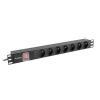 LISTWA ZASILAJĄCA RACK PDU 19" LANBERG 1U 16A 7X 230V PL 2M CZARNA