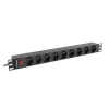 LISTWA ZASILAJĄCA RACK PDU 19" LANBERG 1U 16A 9X 230V PL 3M CZARNA