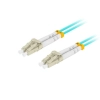 PATCHCORD ŚWIATŁOWODOWY MM LC/UPC-LC/UPC DUPLEX 3.0MM OM3 50/125 LSZH 5M AQUA LANBERG