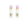 PATCHCORD ŚWIATŁOWODOWY MM LC/UPC-LC/UPC DUPLEX 3.0MM OM4 50/125 LSZH 1M FIOLETOWY LANBERG-105341