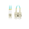 PATCHCORD ŚWIATŁOWODOWY MM LC/UPC-SC/UPC DUPLEX 3.0MM OM3 50/125 LSZH 2M AQUA LANBERG-105368