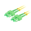 PATCHCORD ŚWIATŁOWODOWY SM SC/APC-SC/APC DUPLEX 3.0MM LSZH G657A1 1M ŻÓŁTY LANBERG