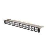 PATCH PANEL PUSTY 48 PORT 1U 19" FTP DO MODUŁÓW KEYSTONE CZARNY LANBERG
