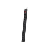 LISTWA ZASILAJĄCA RACK 19" ARMAC MULTI M12/10A 1.5M 12X 230V PL MONTAŻ PIONOWY CZARNA