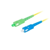 PATCHCORD ŚWIATŁOWODOWY SM SC/APC-SC/UPC SIMPLEX 3.0MM LSZH G657A1 1M ŻÓŁTY LANBERG
