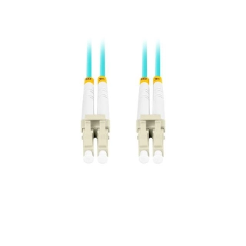 PATCHCORD ŚWIATŁOWODOWY MM LC/UPC-LC/UPC DUPLEX 3.0MM OM3 50/125 LSZH 1M AQUA LANBERG-105313