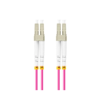 PATCHCORD ŚWIATŁOWODOWY MM LC/UPC-LC/UPC DUPLEX 3.0MM OM4 50/125 LSZH 10M FIOLETOWY LANBERG-105333