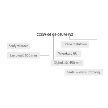 Szafa wisząca 12U 600x600 CCSW-0606-12U securityNET-106862