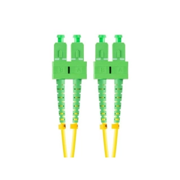 PATCHCORD ŚWIATŁOWODOWY SM SC/APC-SC/APC DUPLEX 3.0MM LSZH G657A1 1M ŻÓŁTY LANBERG-108545
