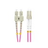 PATCHCORD ŚWIATŁOWODOWY MM LC/UPC-SC/UPC DUPLEX 3.0MM OM4 50/125 LSZH 5M FIOLETOWY LANBERG-109252