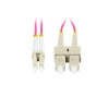 PATCHCORD ŚWIATŁOWODOWY MM LC/UPC-SC/UPC DUPLEX 3.0MM OM4 50/125 LSZH 5M FIOLETOWY LANBERG-109812