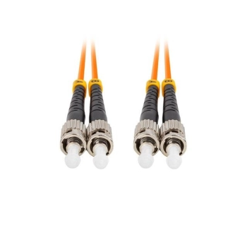 PATCHCORD ŚWIATŁOWODOWY MM ST/UPC-ST/UPC DUPLEX 3.0MM OM2 50/125 LSZH 1M POMARAŃCZOWY LANBERG-109388