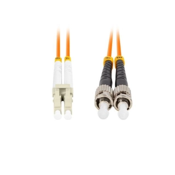 PATCHCORD ŚWIATŁOWODOWY MM ST/UPC-LC/UPC DUPLEX 3.0MM OM2 50/125 LSZH 15M POMARAŃCZOWY LANBERG-109455