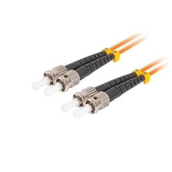 PATCHCORD ŚWIATŁOWODOWY MM ST/UPC-ST/UPC DUPLEX 3.0MM OM2 50/125 LSZH 1M POMARAŃCZOWY LANBERG
