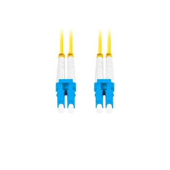 PATCHCORD ŚWIATŁOWODOWY SM LC/UPC-LC/UPC DUPLEX 3.0MM LSZH G657A1 1M ŻÓŁTY LANBERG-109822
