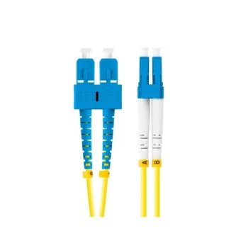 PATCHCORD ŚWIATŁOWODOWY SM SC/UPC-LC/UPC DUPLEX 3.0MM LSZH G657A1 5M ŻÓŁTY LANBERG-109869
