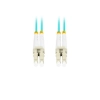 PATCHCORD ŚWIATŁOWODOWY MM LC/UPC-LC/UPC DUPLEX 3.0MM OM3 50/125 LSZH 5M AQUA LANBERG-110169