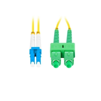PATCHCORD ŚWIATŁOWODOWY SM LC/UPC-SC/APC DUPLEX 3.0MM LSZH G657A1 2M ŻÓŁTY LANBERG-110129