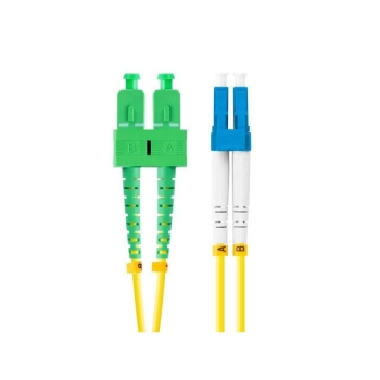 PATCHCORD ŚWIATŁOWODOWY SM LC/UPC-SC/APC DUPLEX 3.0MM LSZH G657A1 2M ŻÓŁTY LANBERG-111394
