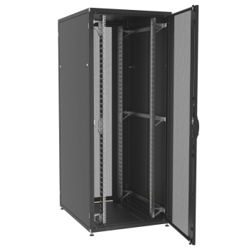 Szafa serwerowa IT 42U 800x800 - drzwi przód/tył perforowane czarna ZPAS-117046