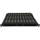 Półka wysuwana 19" 1U głęb. 570mm, kolor czarny, 4 punkty mocowania ALANTEC