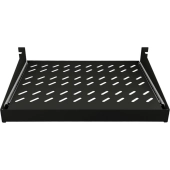 Półka wysuwana 19" 2U głęb. 350mm, kolor czarny, 4 punkty mocowania ALANTEC